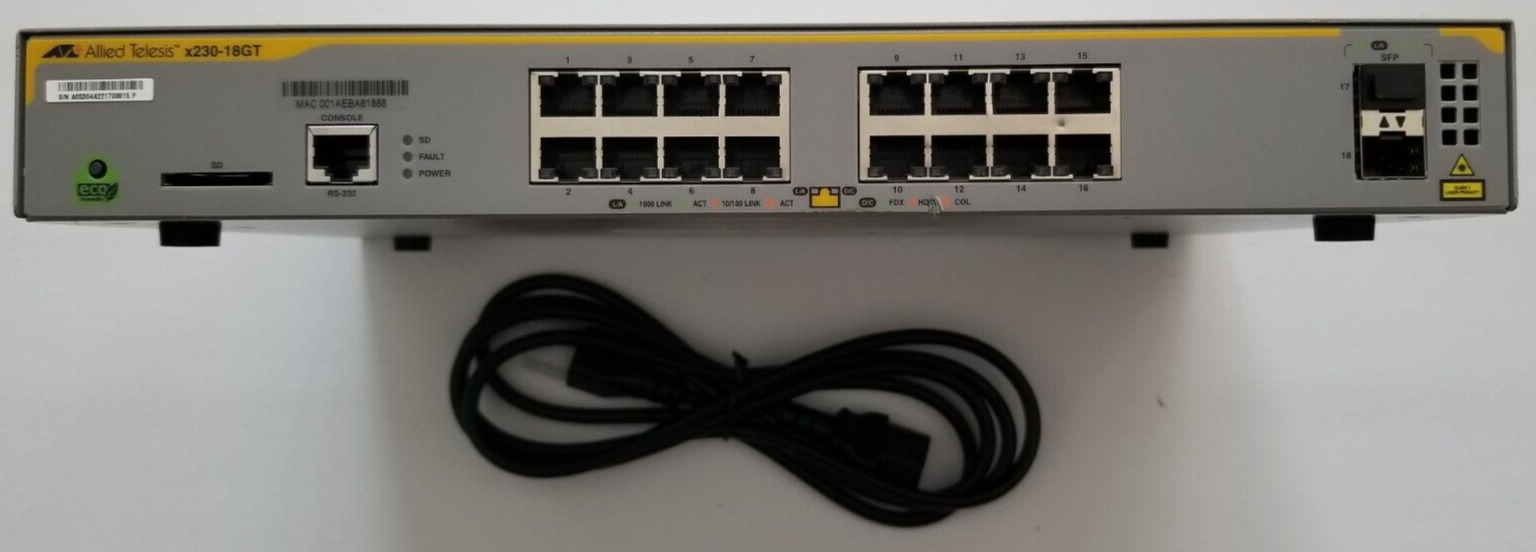 Allied Telesis X230-18GT Gigabit Managed Edge Switch 🔥 (POWER-TESTED)