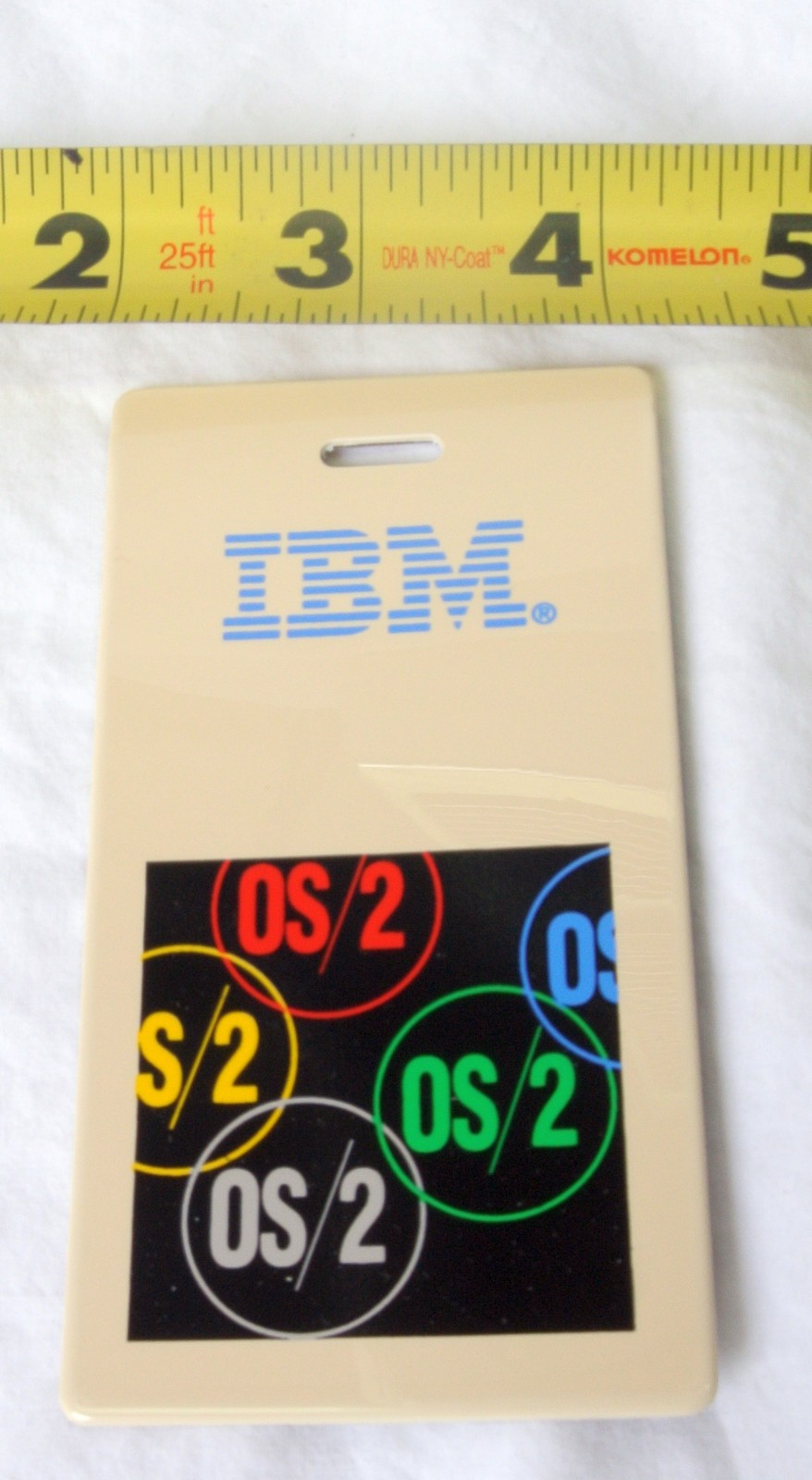 IBM OS/2 Advertising Badge Baggage Tag Vintage New Old Stock