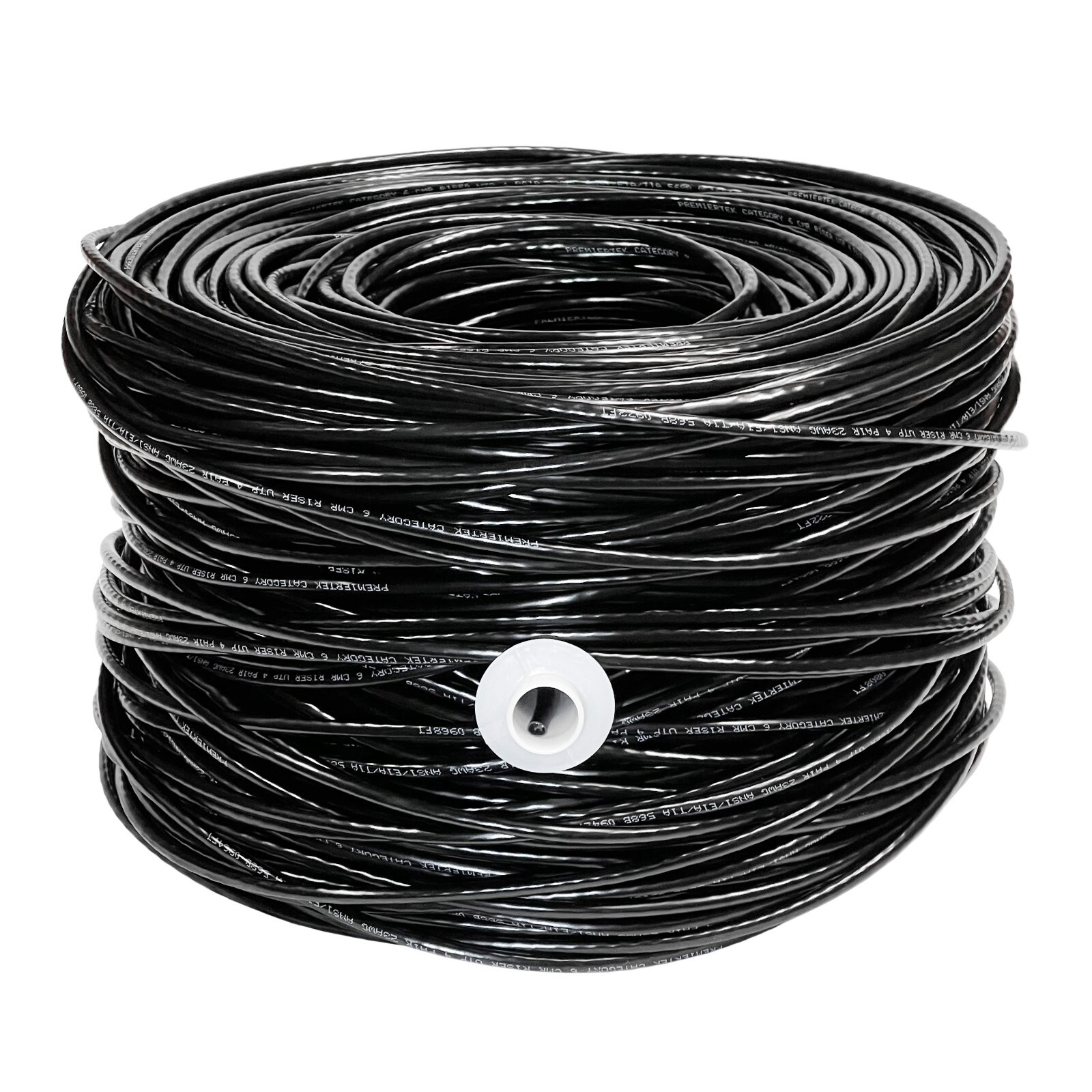 CAT6 1000FT 550MHz Riser UTP NETWORK ETHERNET CABLE BULK WIRE 23 AWG LAN Black