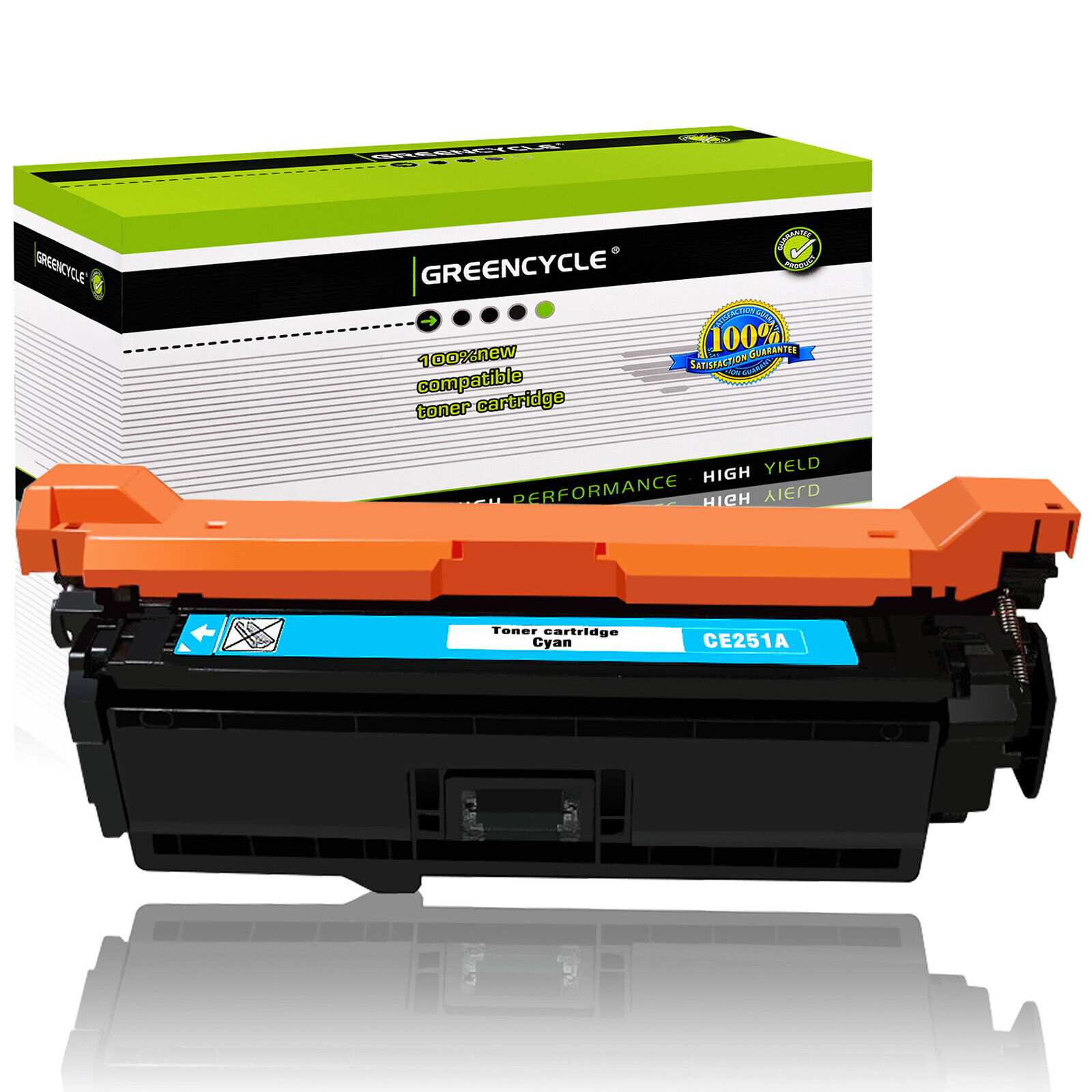 1PK CE251A Cyan Toner Compatible with HP Color LaserJet CM3530 CM3530fs CP3525
