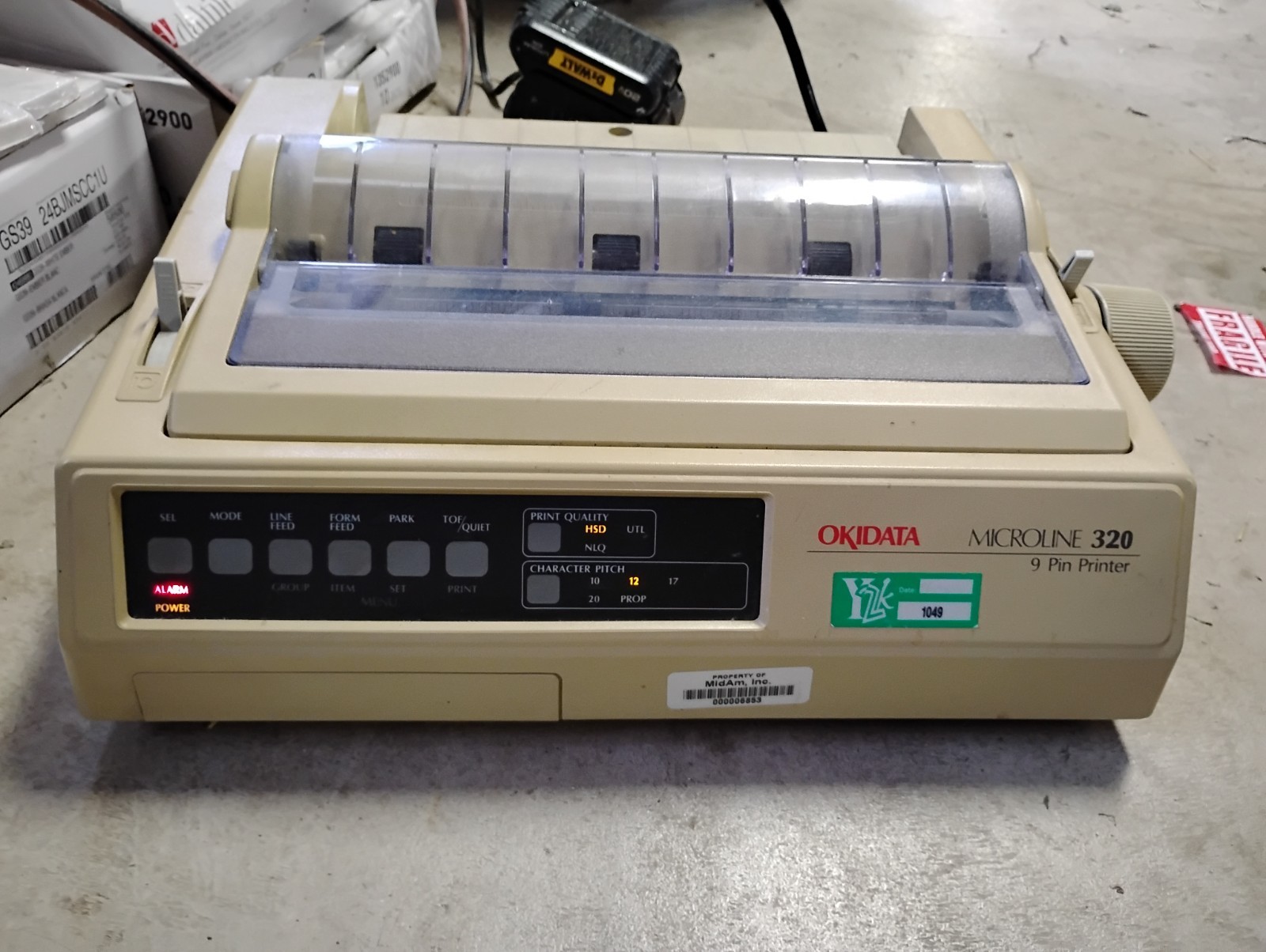 Okidata Microline 320 9-Pin Printer Good Working Condition 