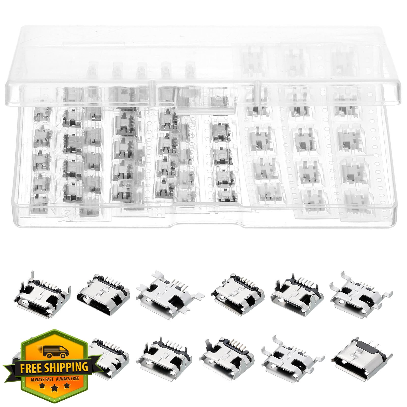 Xosjska 60PCS Micro USB Port Replacements