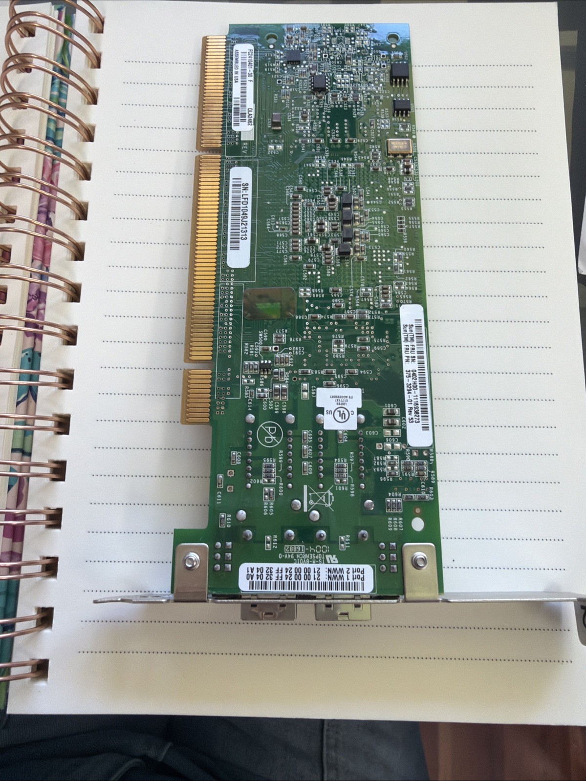 Sun Microsystems 375-3394-01 PCI-X 2.0 4Gb Dual Port Fibre Channel HBA