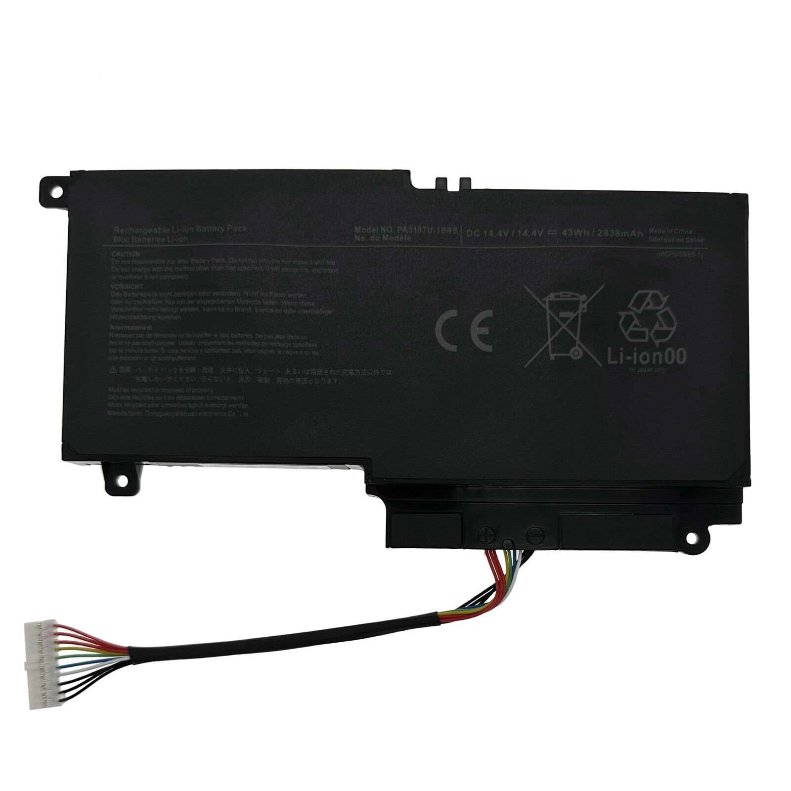 43Wh 14.4V PA5107U-1BRS Battery For Toshiba L40D L45 L50 L55 L55Dt 4ICP9/39/65-1