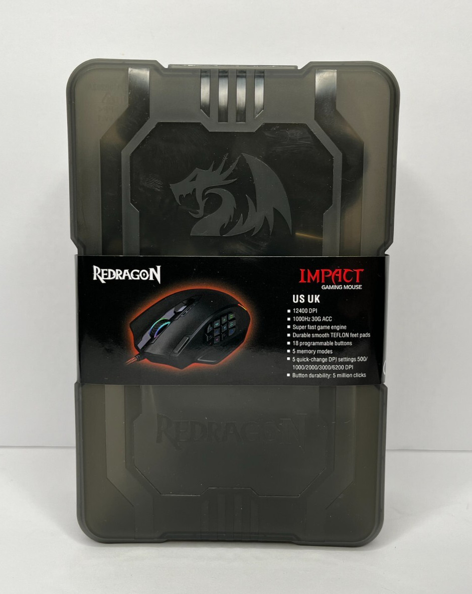 Redragon M908 Impact w/ case and weights - RGB LED MMO Gaming Mouse