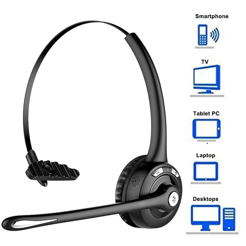 Mpow Bluetooth Headset Calling Earphone Headphones Handsfree Mic Noise Canceling