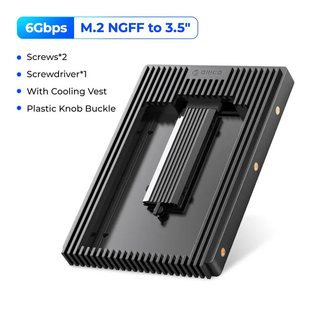 ORICO Internal 2.5 SATA/mSATA/NGFF to 3.5” SATA 3.0SSD HDD Bracket Tray Adapter.