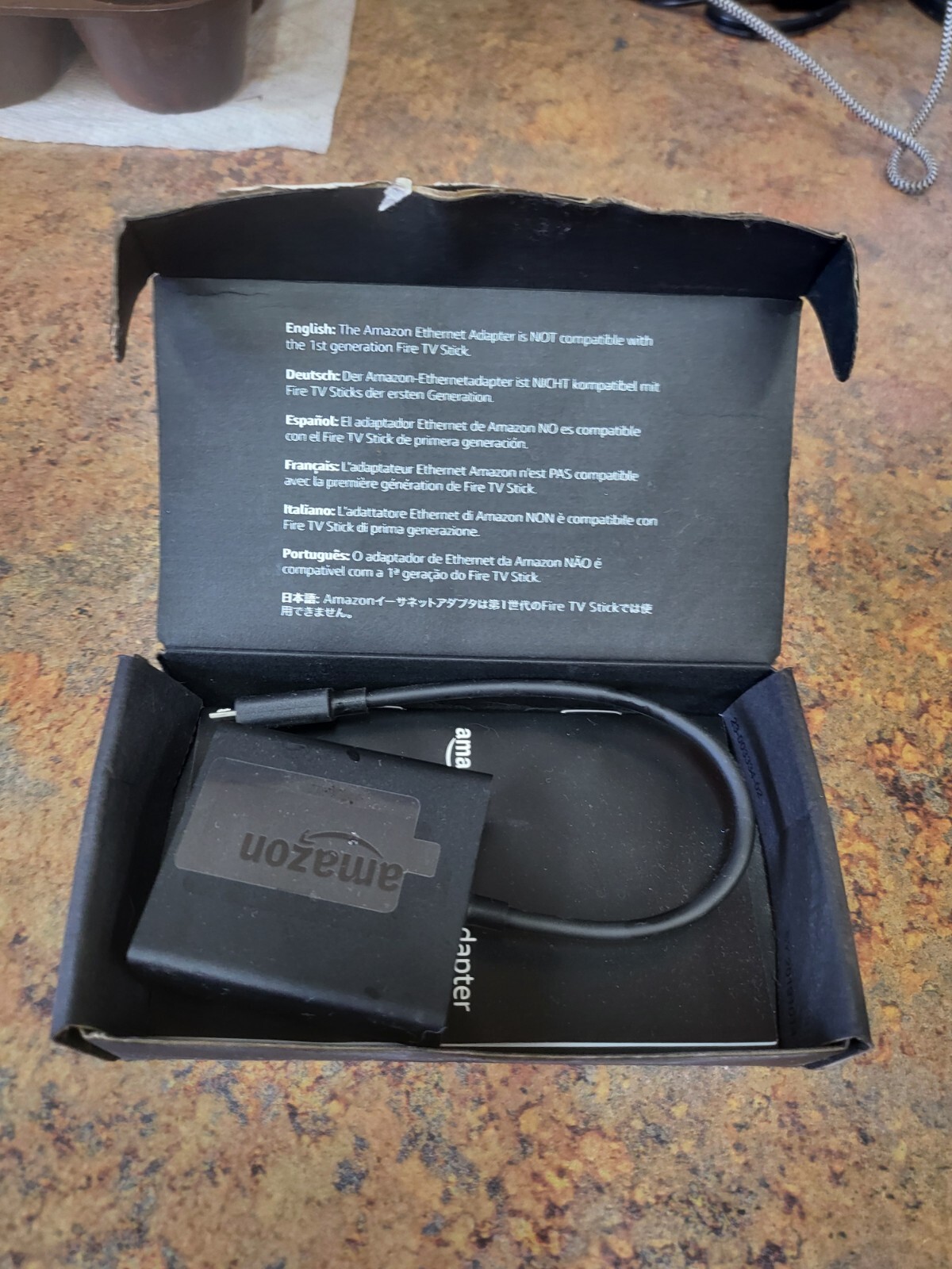 Brand New Genuine Amazon Ethernet Adapter Model PS92LQ Black