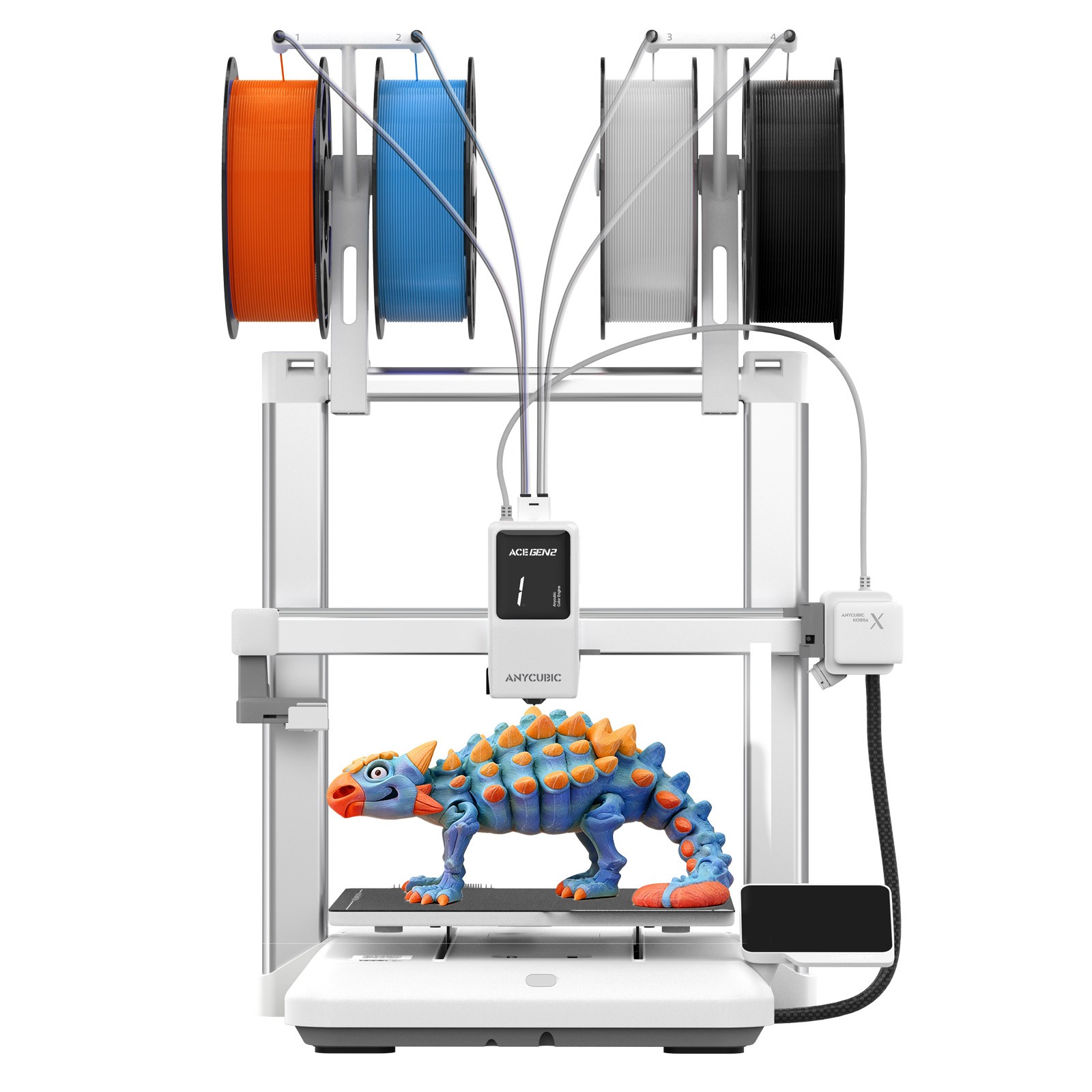 🔥In Stock ANYCUBIC Kobra X Multi-color 3D Printer Soft & Hard Material Filament
