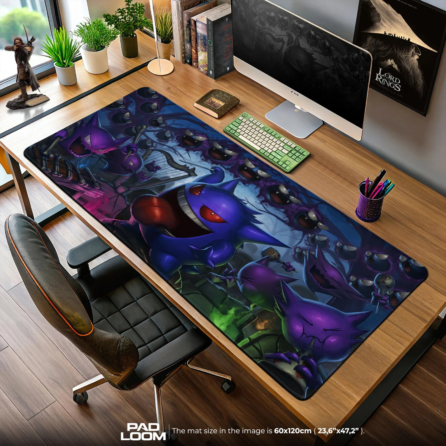 Gengar Haunt Mouse Pad, Pokémon Ghost Desk Mat Accessories