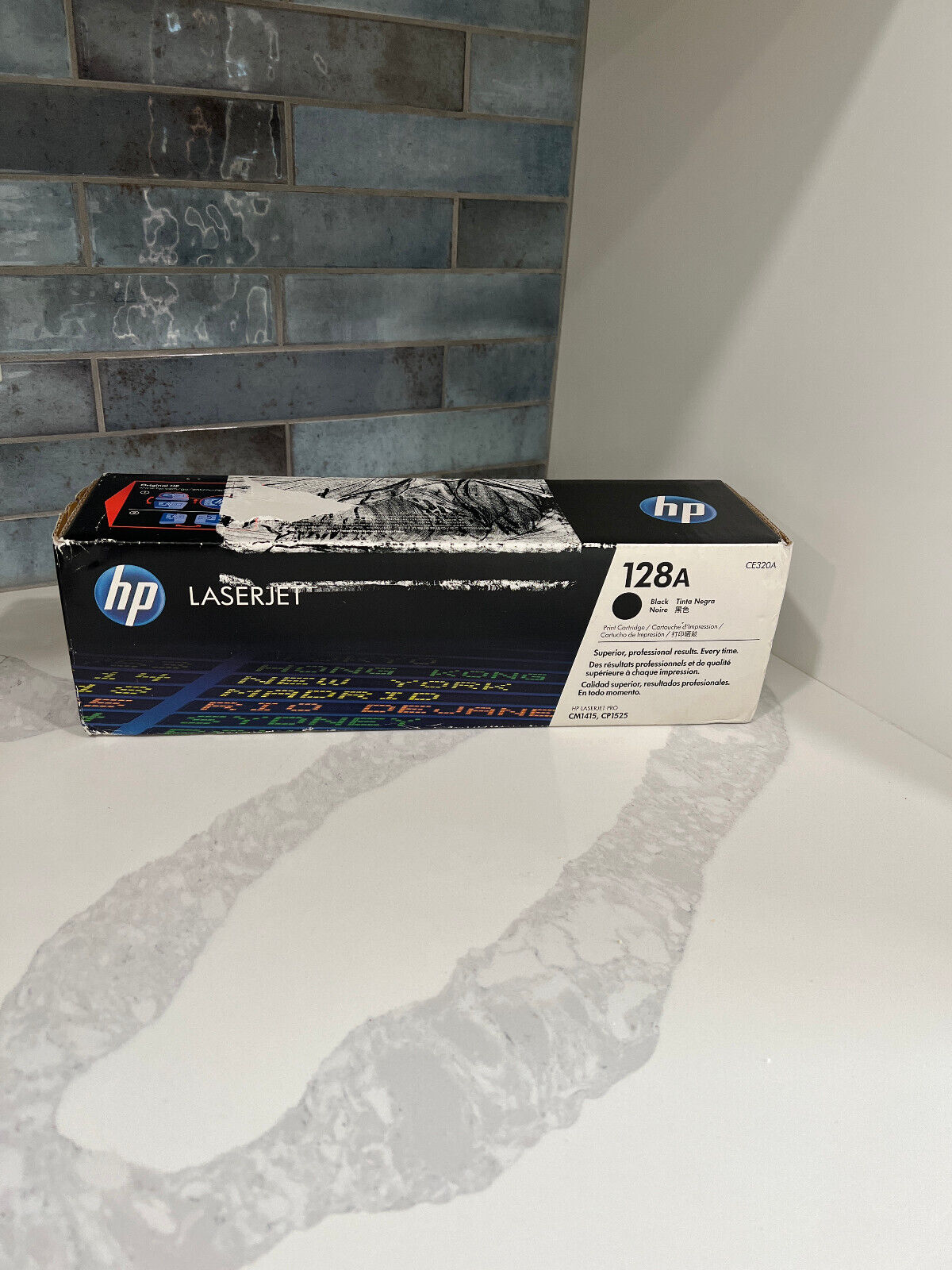 GENUINE HP Laserjet Black 128A CE320A Toner Print Cartridge New Sealed Box