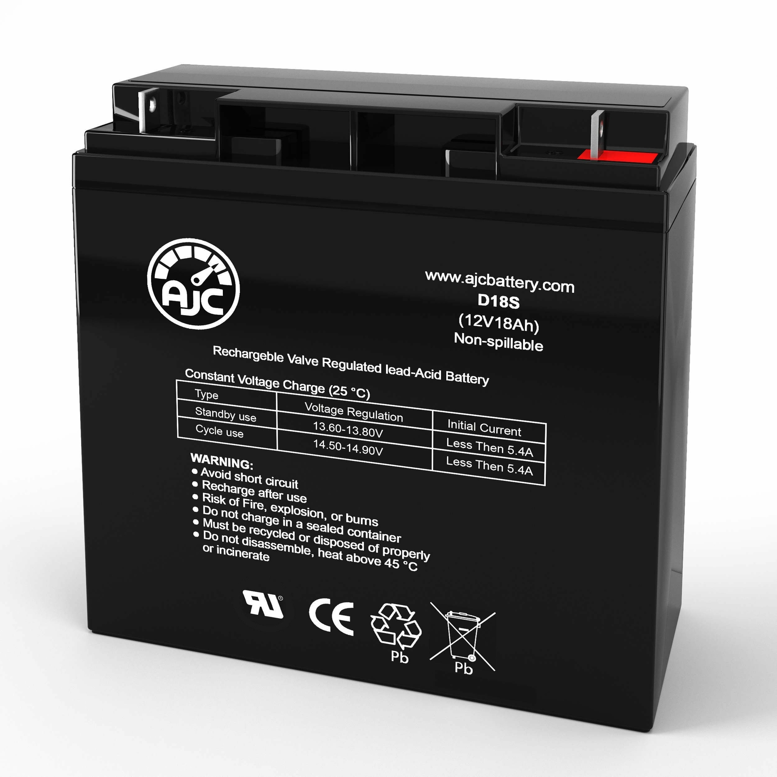 AJC Battery Compatible with Werker WKA12-18F2 12V 18Ah UPS