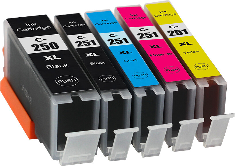 5P Premium XL Printer Ink for Canon PGI-250 CLI-251 MG5520 MX922 iP7220 MG5422