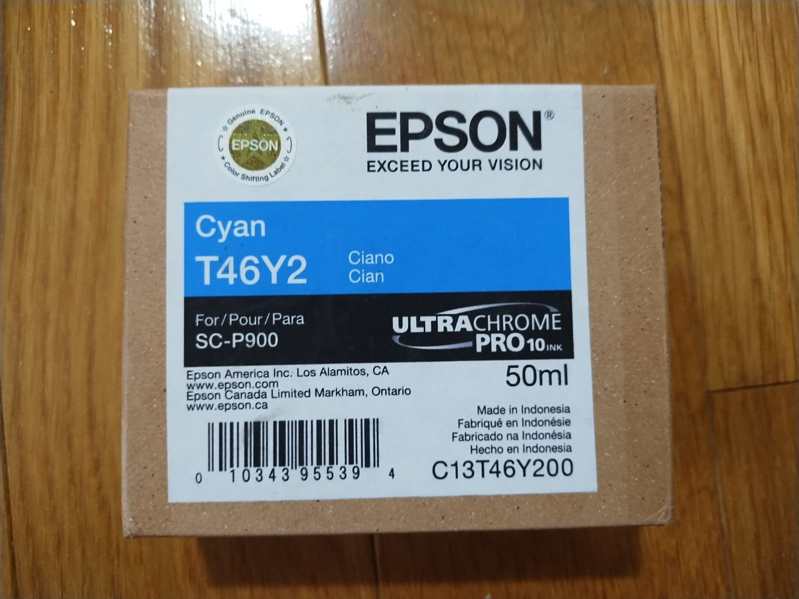 2023 Genuine Epson T46Y2 Cyan Ink SureColor SC-P900 50ml Factory Sealed