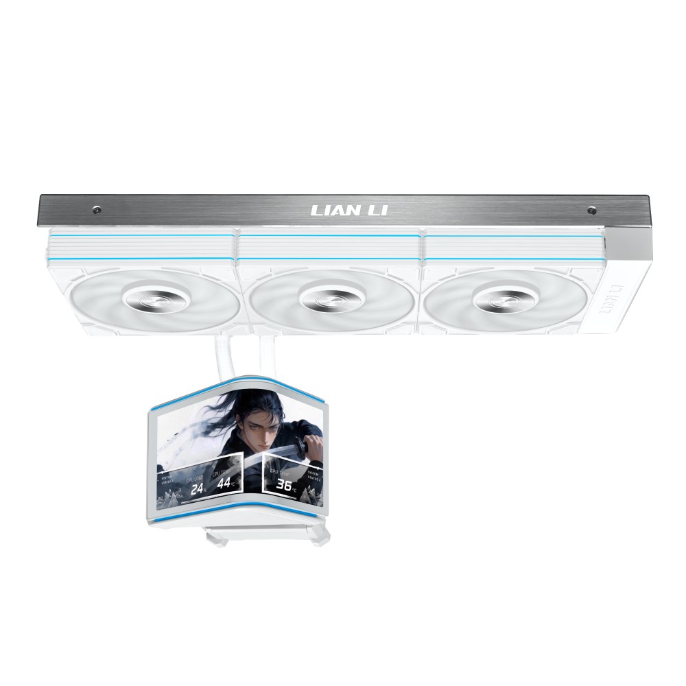 Lian Li Hydroshift II OLED Curved 360P28 Liquid CPU Cooler White HS2OLDC36PW