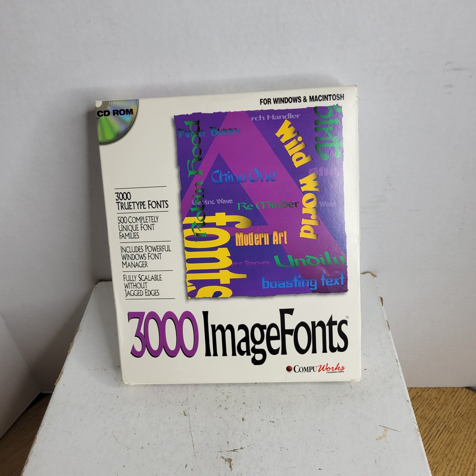 3000 Image Fonts for True Type Windows & Macintosh Fonts by Compu Works 1995 NOS