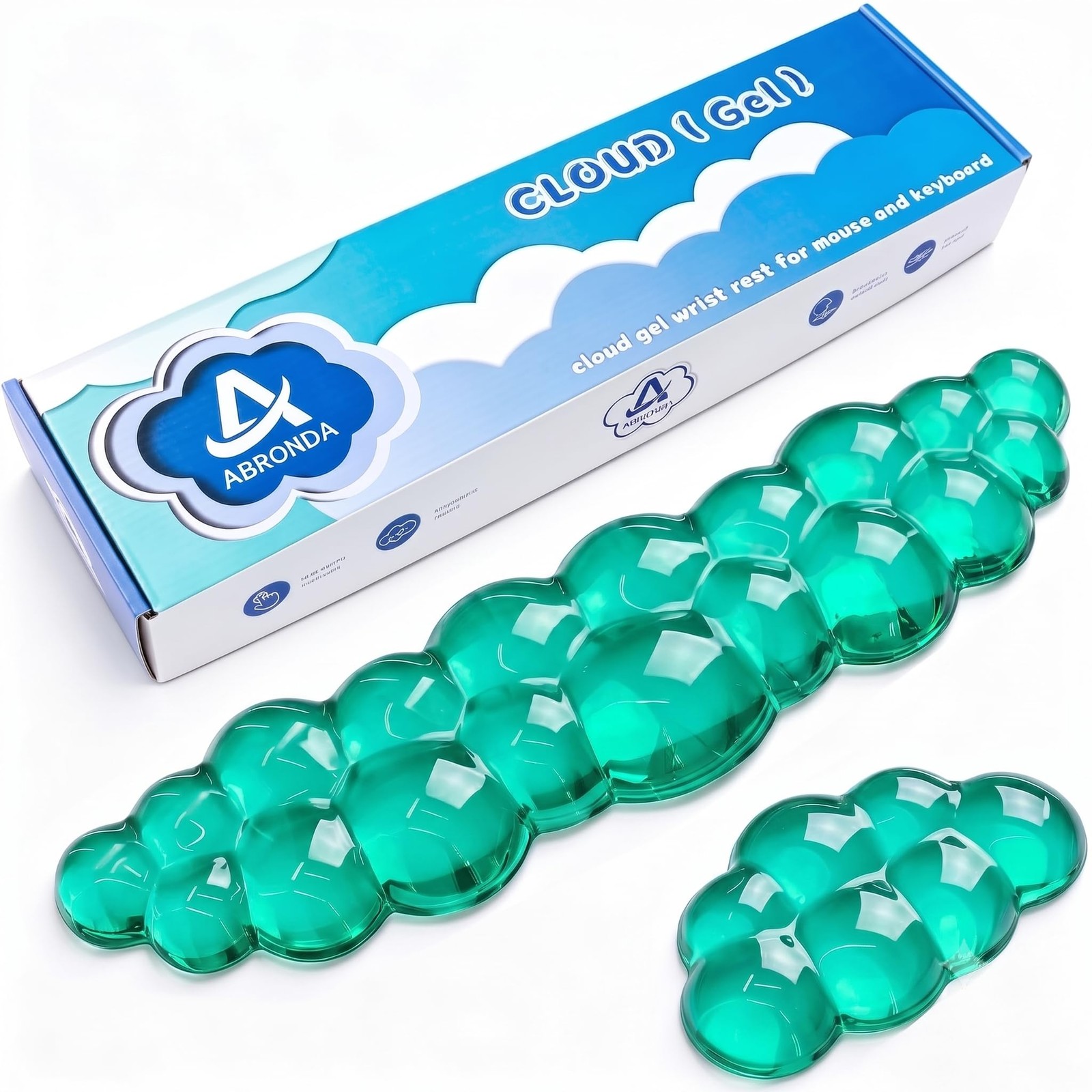 ABRONDA Gel Cloud Keyboard & Mouse Wrist Rest Set - Regular, Green