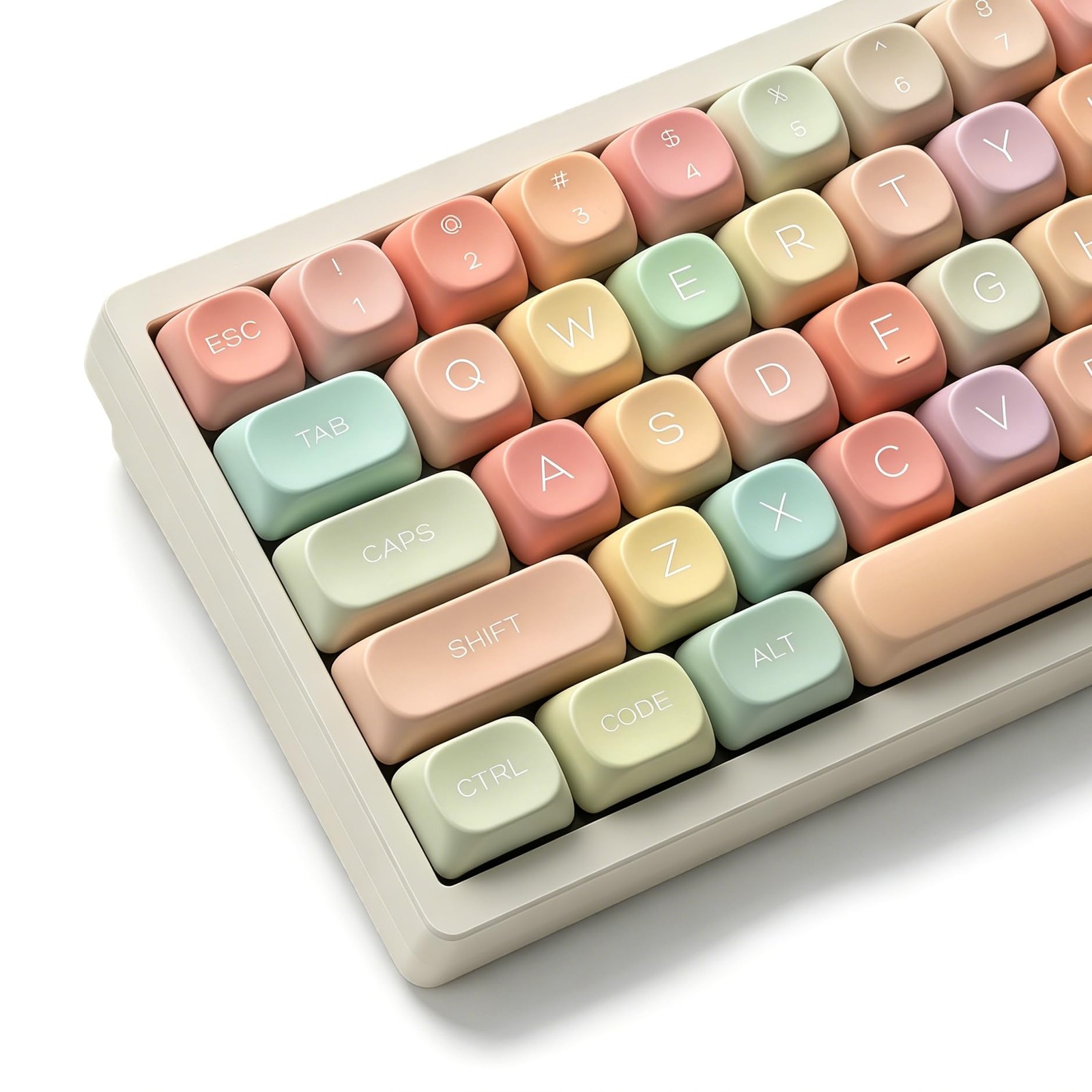 134 PCS Cute Candy Colorful Rainbow MOA Profile PBT Keycaps Cherry MX