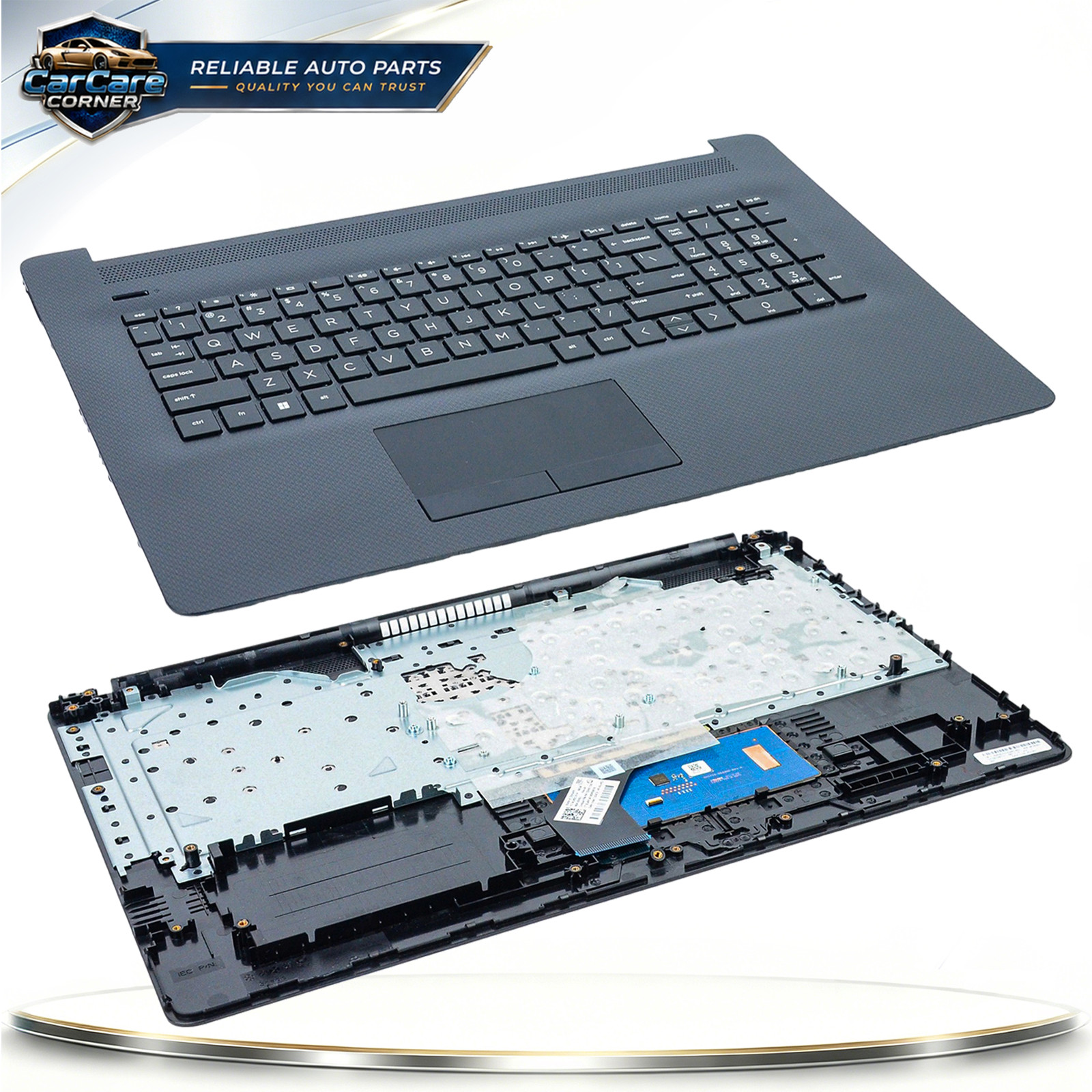 New Black Palmrest Keyboard Touchpad Non-Backlit US for HP 17BY 17-BY 17-CA