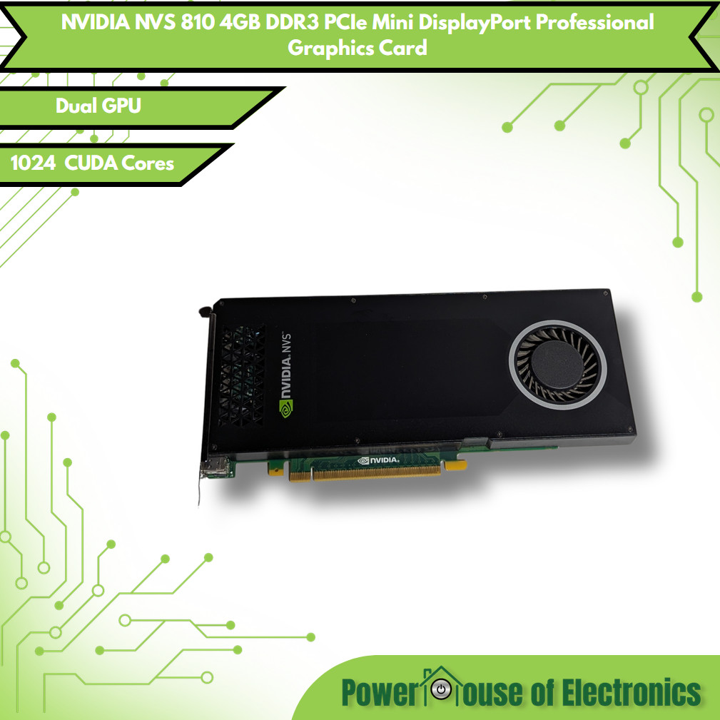 NVIDIA NVS 810 4GB DDR3 PCIe Mini DisplayPort Professional Graphics Card