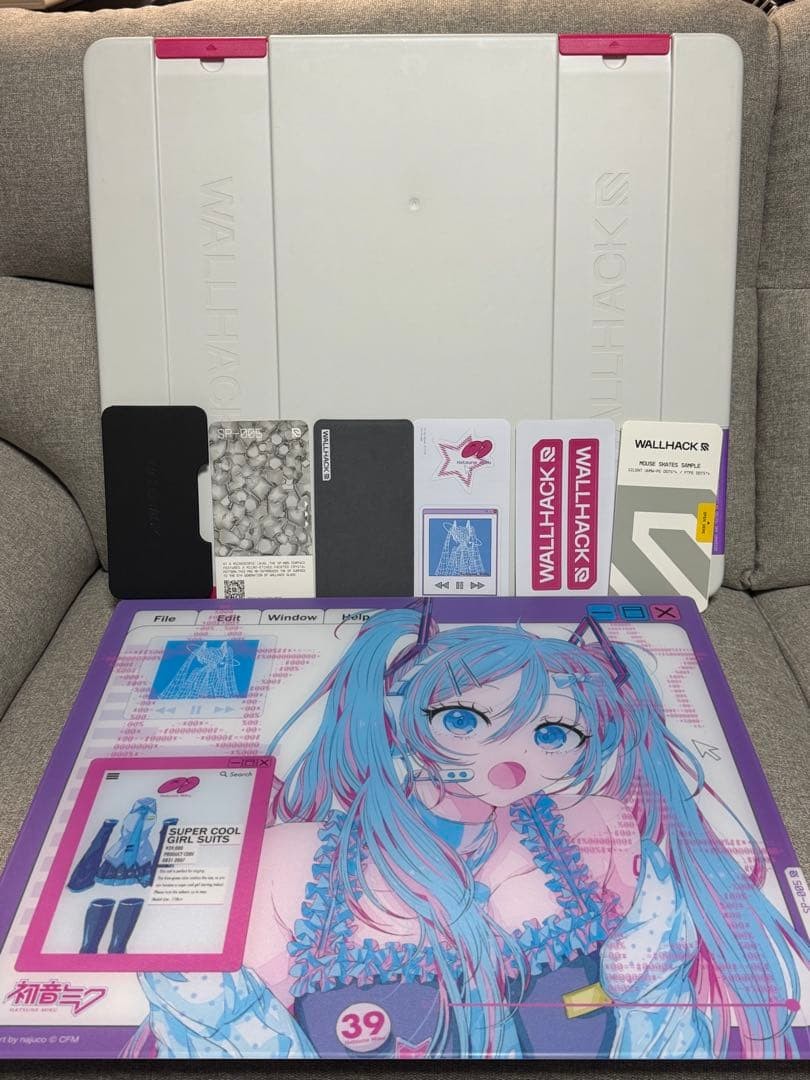 WALLHACK SP-005 Hatsune Miku Glass Gaming Mouse Pad Japan