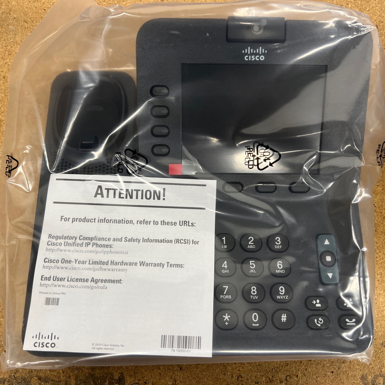 Cisco CP-8945-K9 Unified 4-Line IP Corded Telephone
