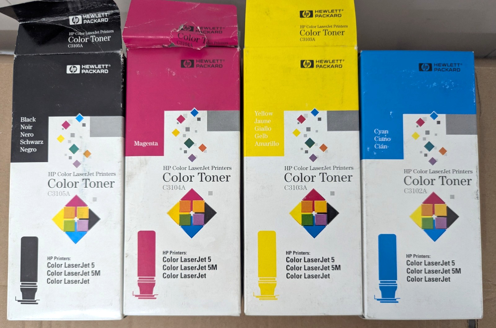 ✨Genuine HP Color LaserJet 5 5M Toners - Complete set of 4 colors New OPEN ✨