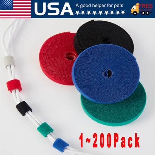 1M Cable Organizer Wire Winder –Cord Management Tape for Earphones & Charger Lot