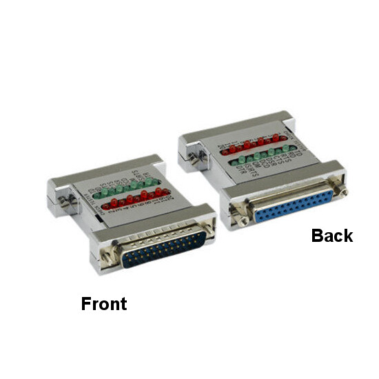 LOT 10pcs DB25 Male to Female Serial Check Tester LED Indicator Testing RS232