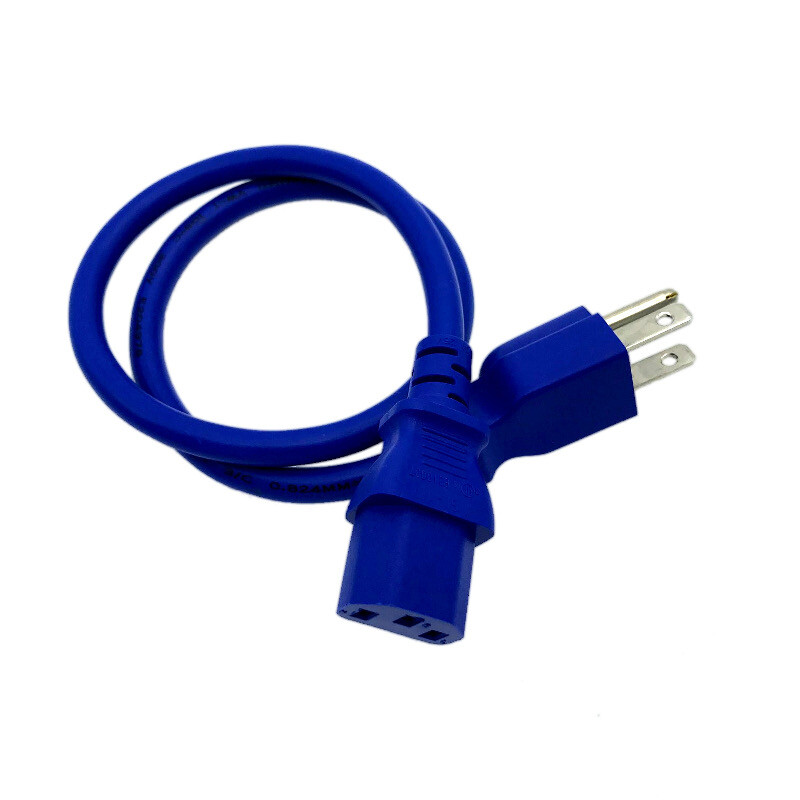 2 Ft Blue Power Cord for LENOVO MONITOR L192P Replacement Cable