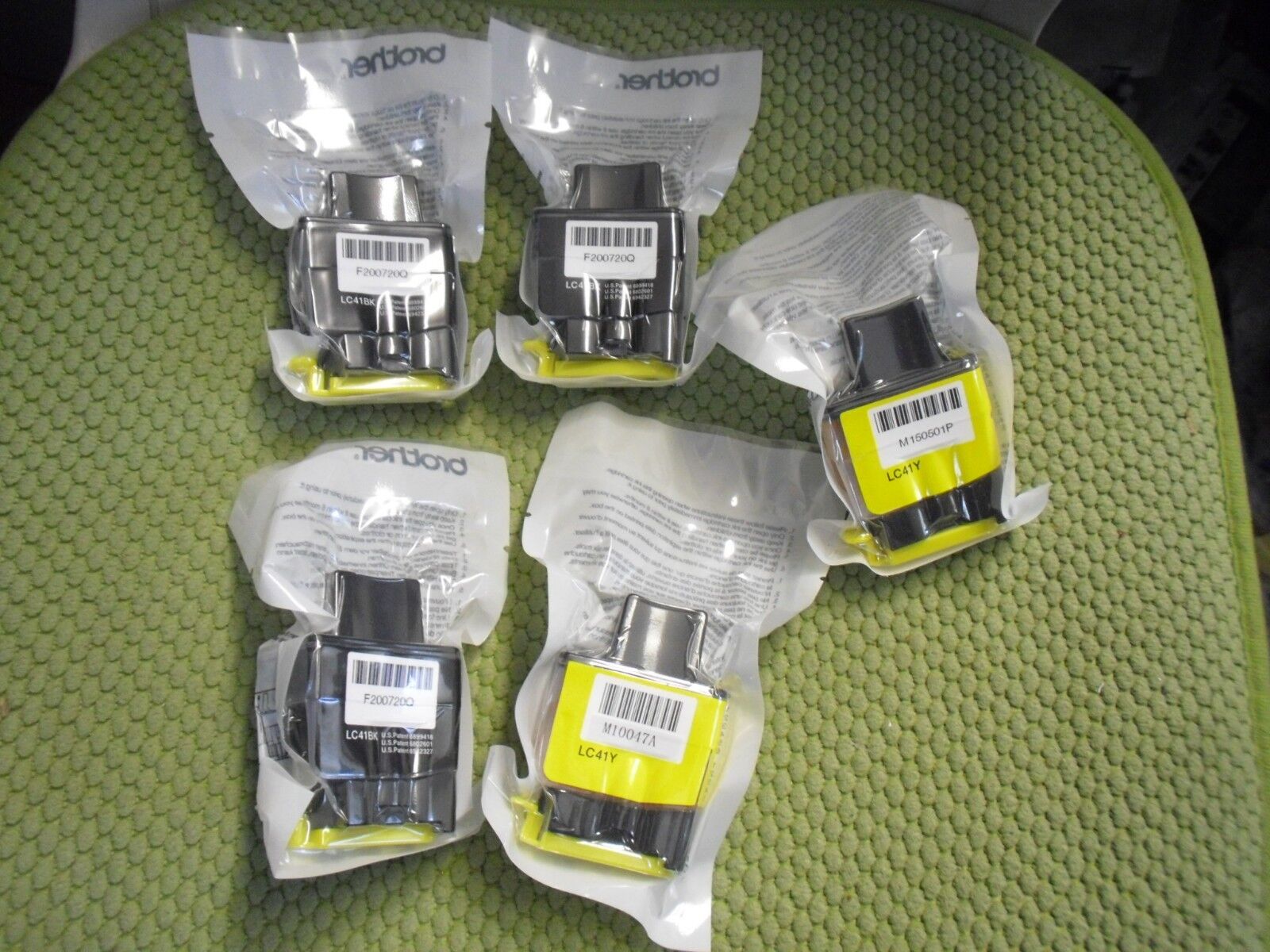 New 5PK Genuine Brother MFC-210C MFC-420CN MFC-425 CLC41 LC-41BK LC-41Y 