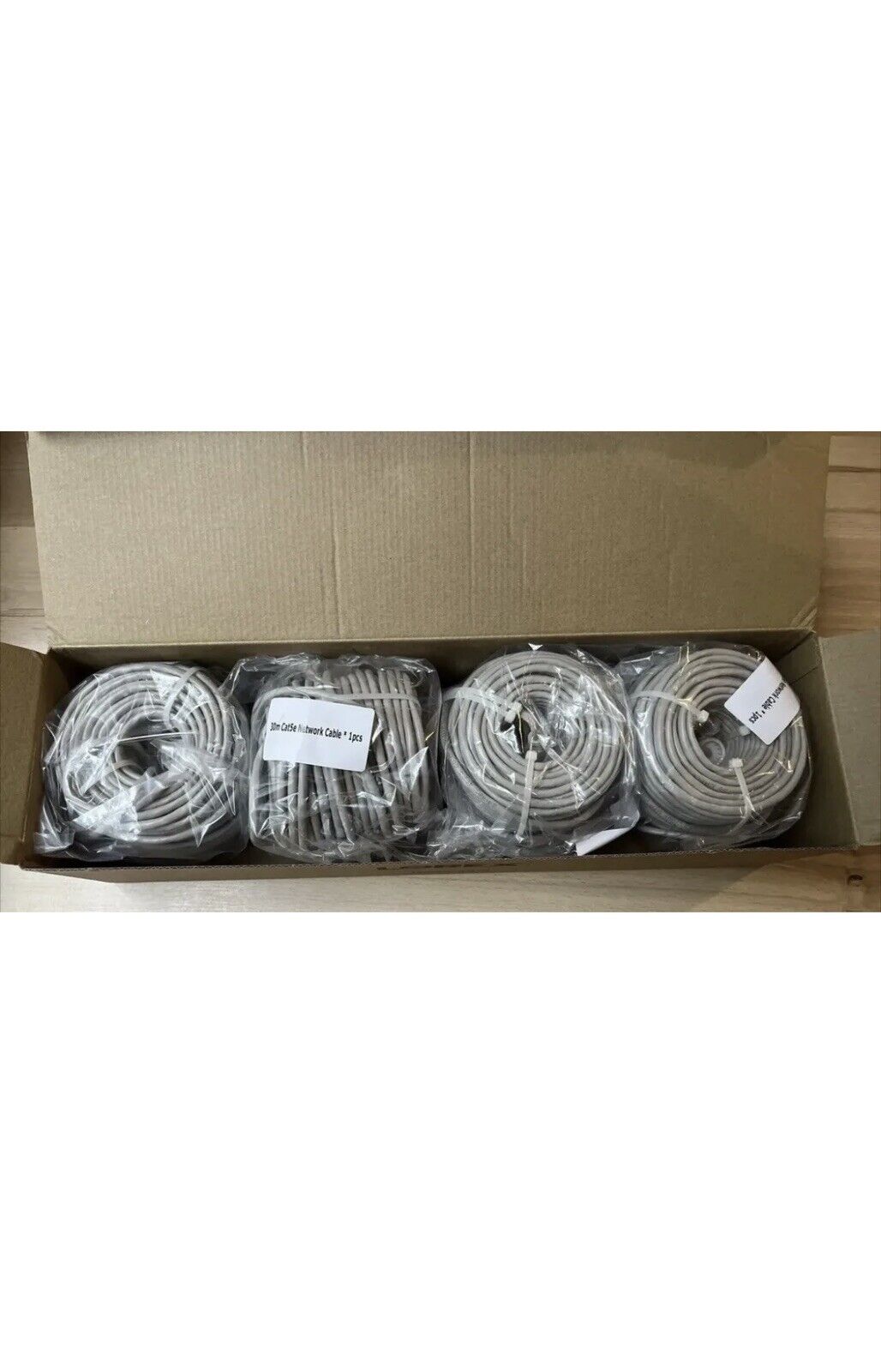 Lorex Cat5e Ethernet Network Cable GRAY 100ft (30m) 4 PACK LOT BRAND NEW SEALED