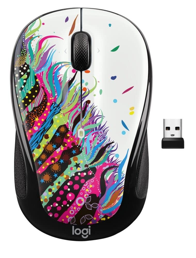 Logitech M325s Wireless Mouse Web Scrolling PC / MAC / Laptop Celebration Black