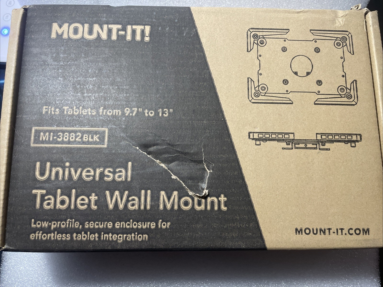 MOUNT-IT UNIVERSAL TABLET WALL MOUNT MI-3882 BLK