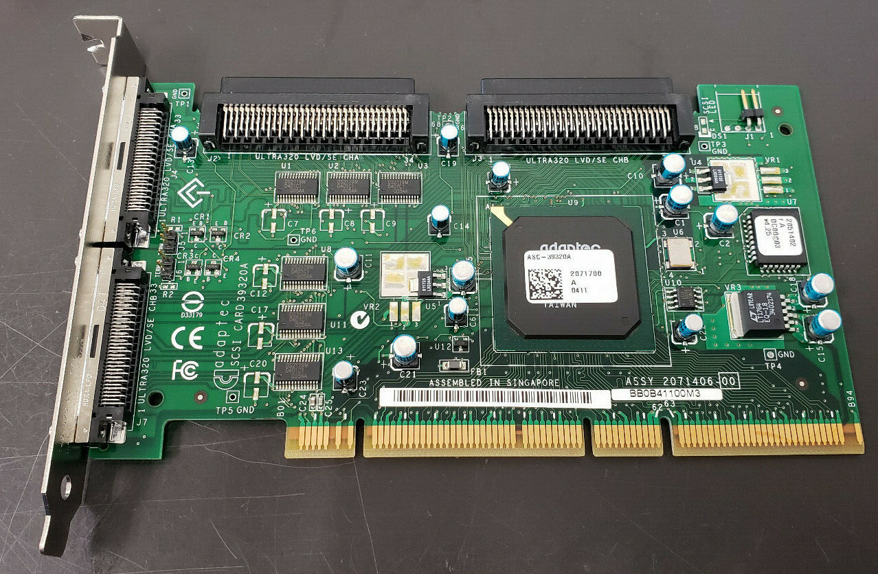 Dell Adaptec ASC-39320A PCI-X Dual Channel Ultra320 U320 SCSI Controller Card