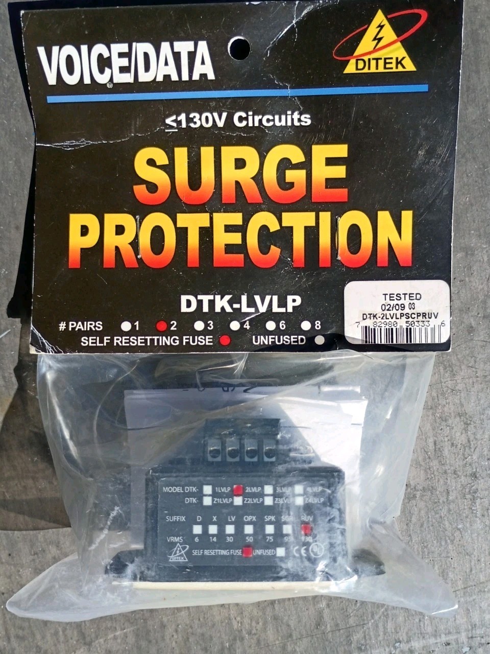 DITEK DTK-2LVLPSCPRUV Voice/Data Surge protector 