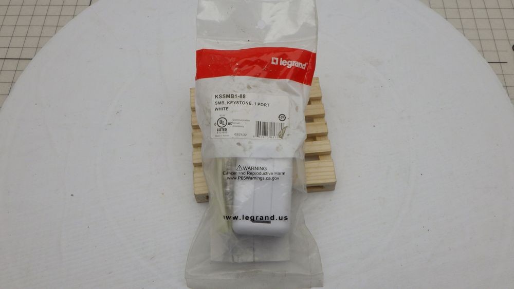 Legrand KSSMB1-88 Keystone Surface Mount Box 1-Port White Ortronics
