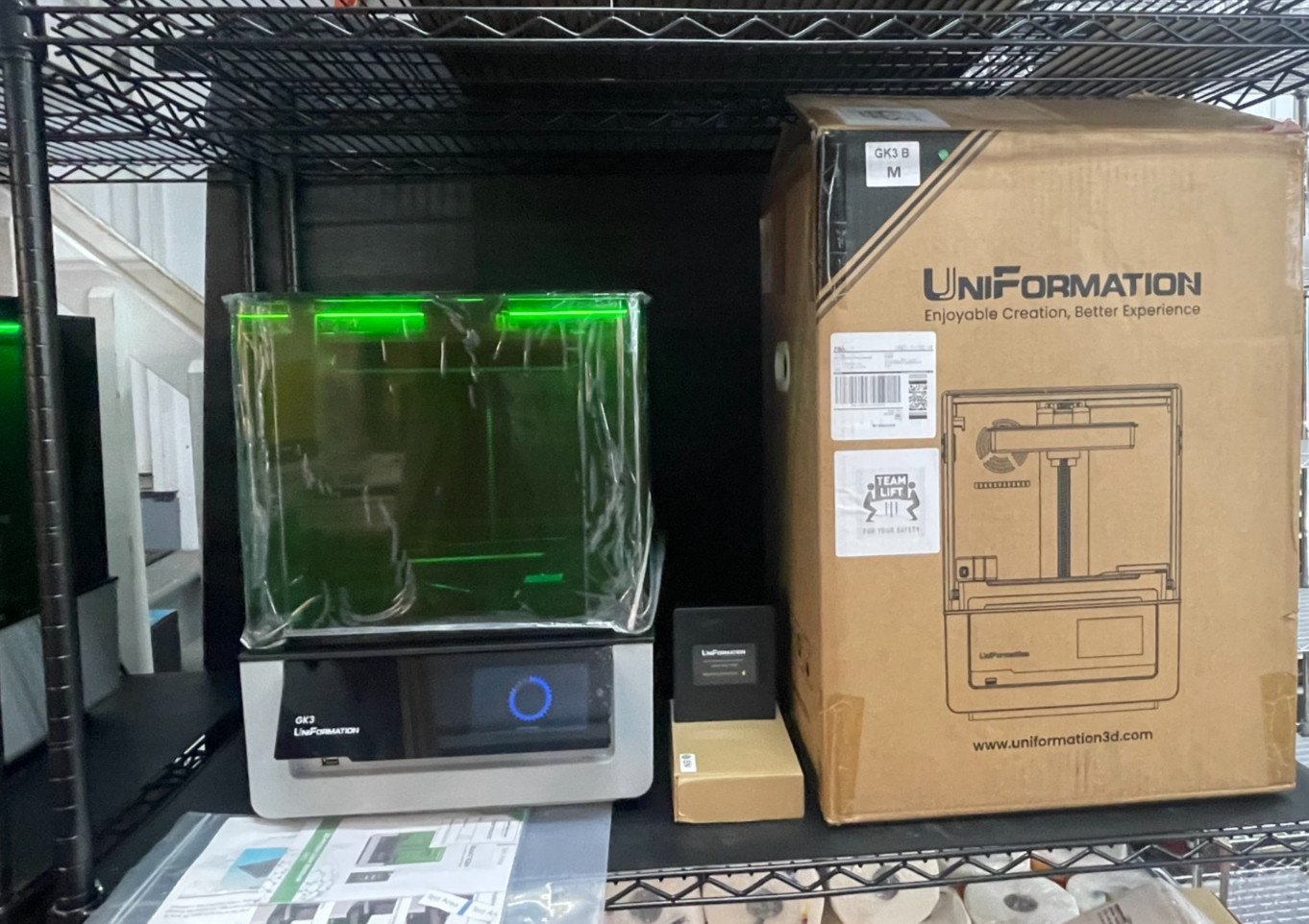UniFormation GK3(B) WITH FLEX PLATES Resin 3D Printer 16K HD LCD - Adult Owner
