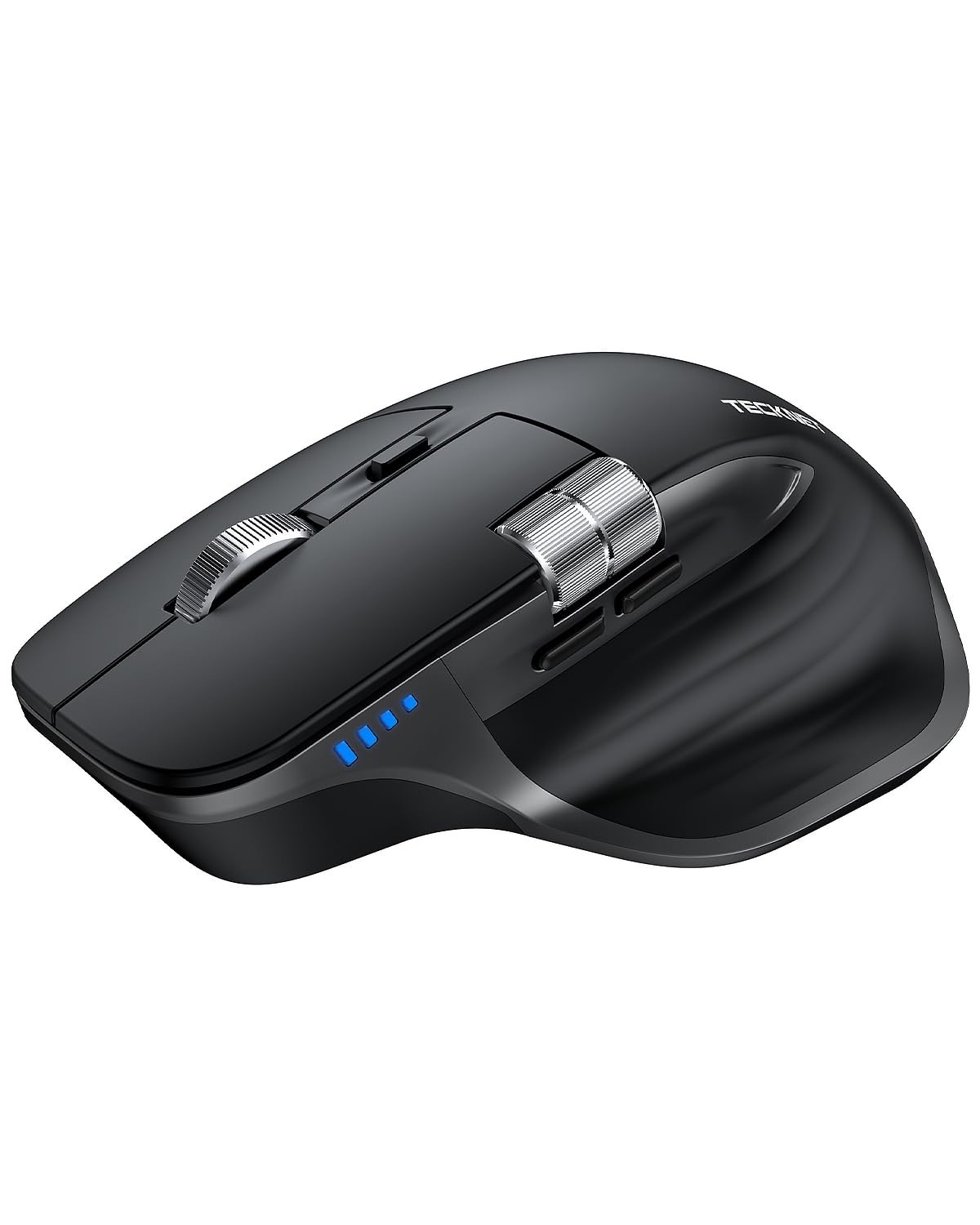 TECKNET Wireless Mouse TK-MS029 Side Scroll Bluetooth 3-Device Black New