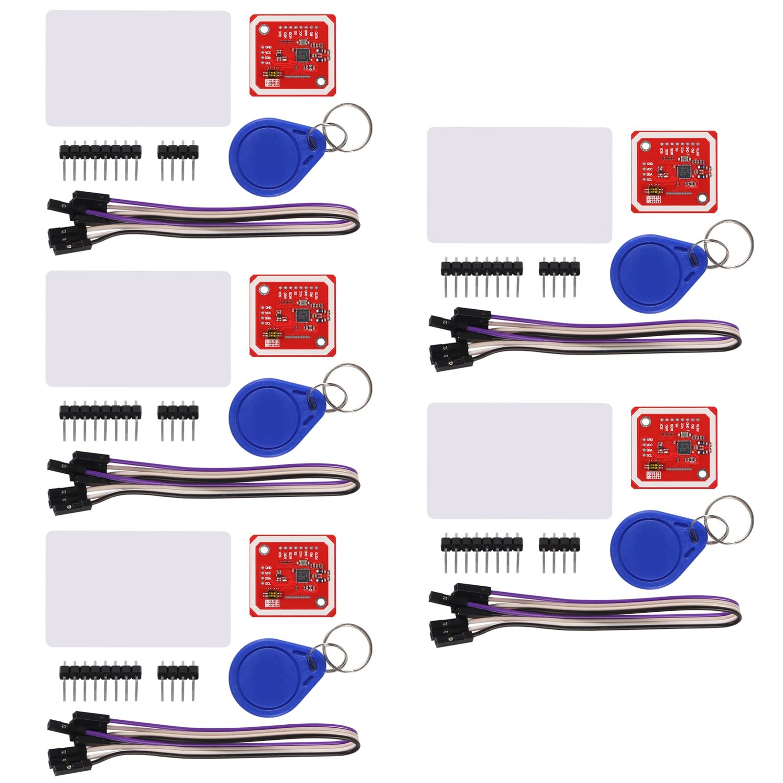 5 PCS PN532 NFC NXP RFID Module V3 Kit Reader Writer I2C SPI HSU S50 Card DIY