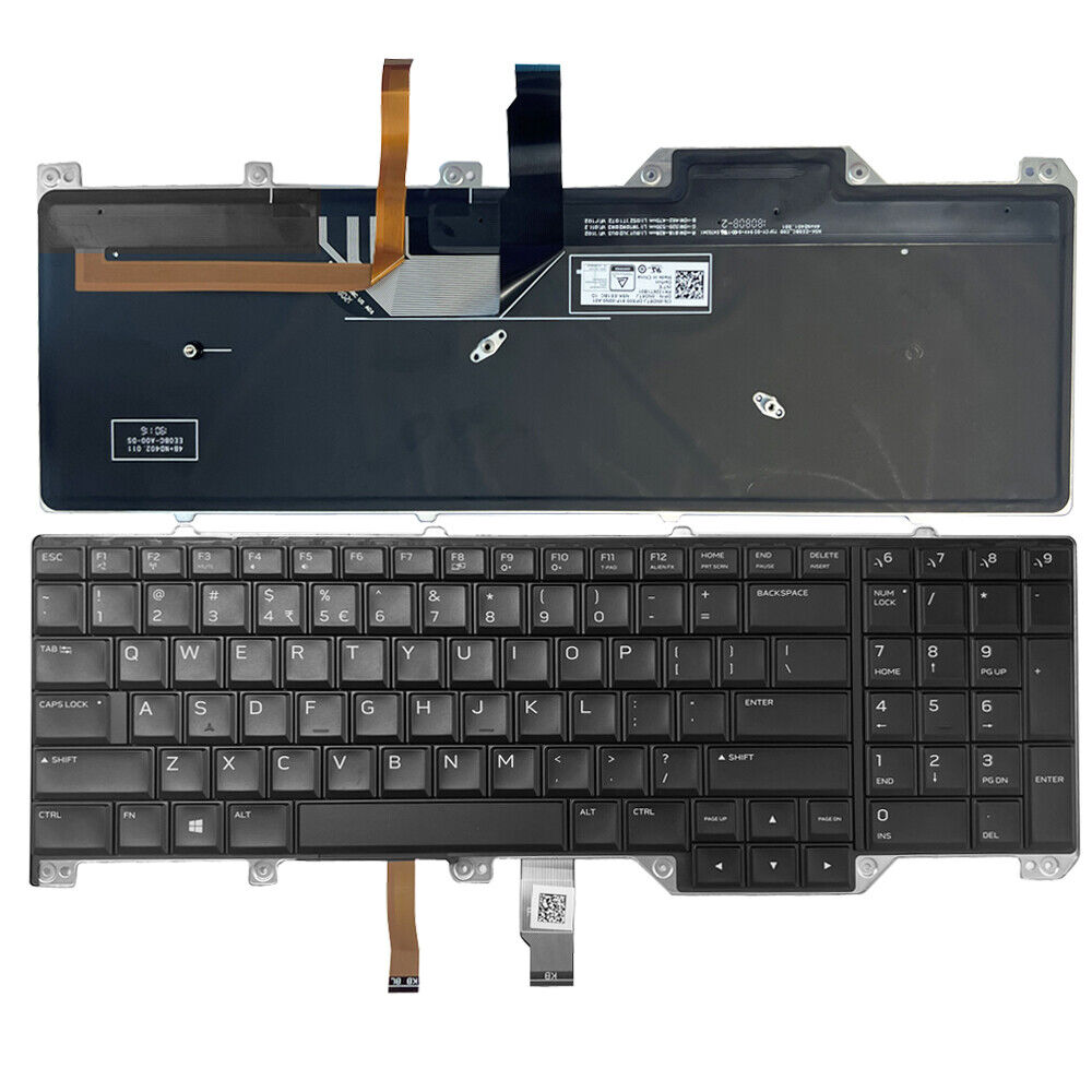 Backlight Keyboard For DELL Alienware 17 R4 R5 M17 R4 US 0N7KJD 