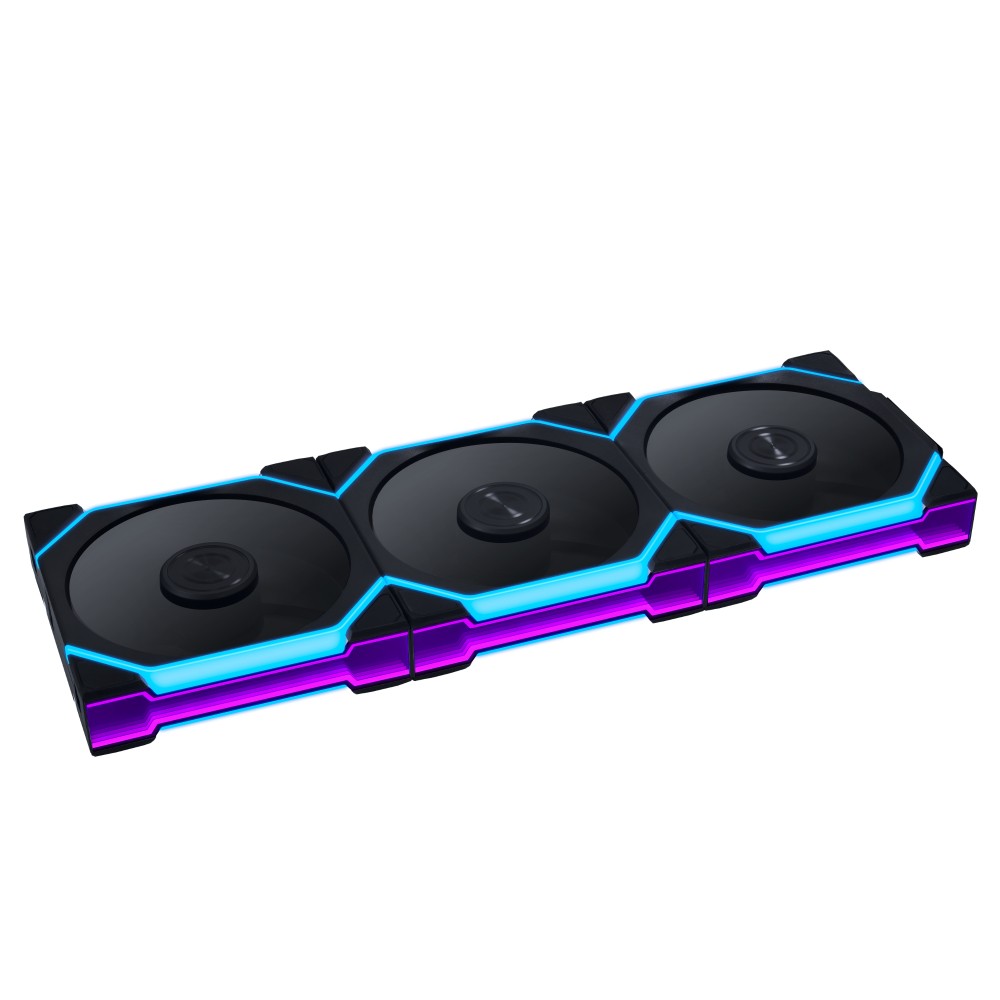 Lian Li UNI FAN SL Flex 120mm ARGB Fan 3 Pack Controller Included Black 12SL1F3B