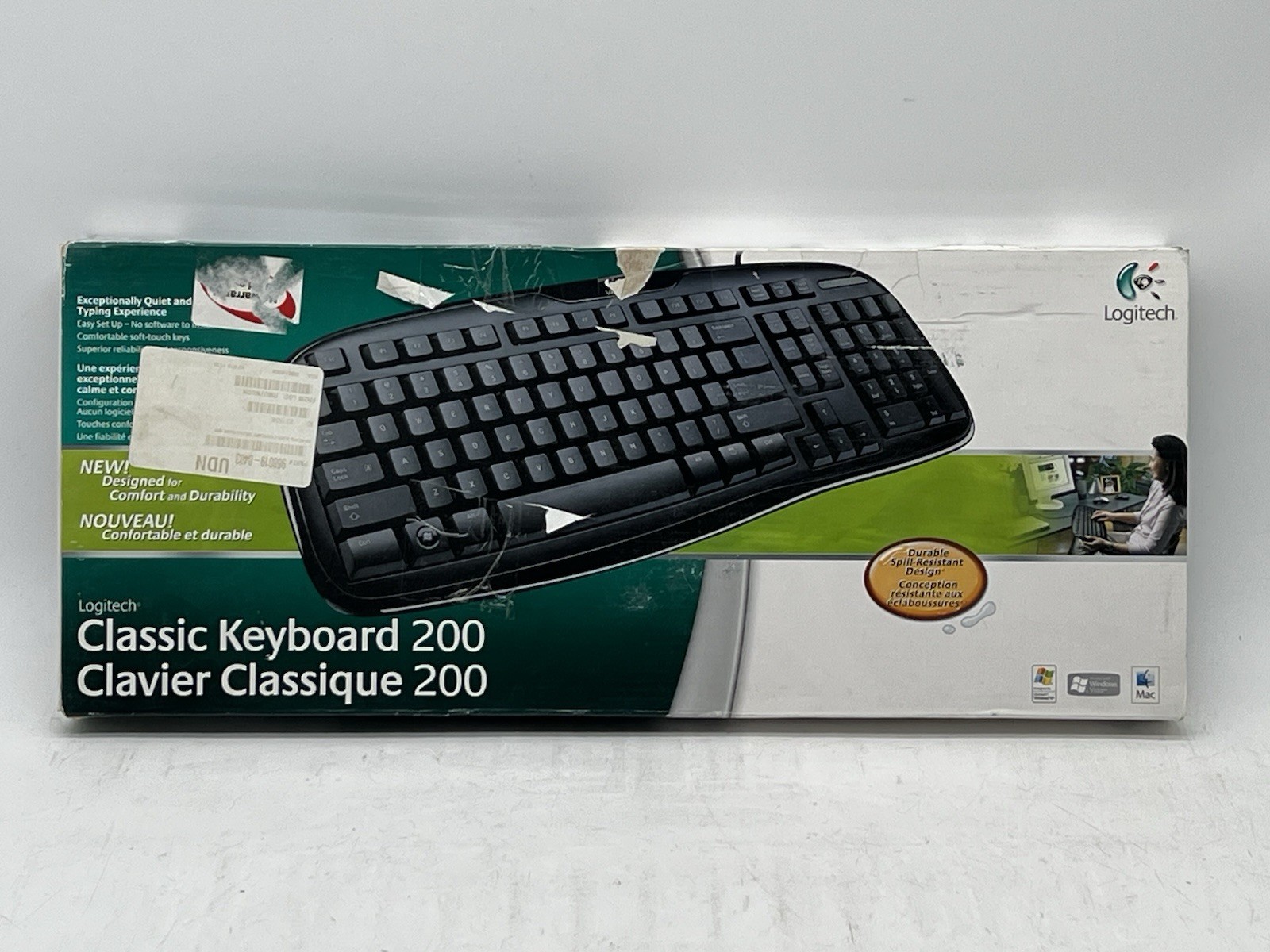 Logitech Classic 200 Wired Keyboard-Worn Box