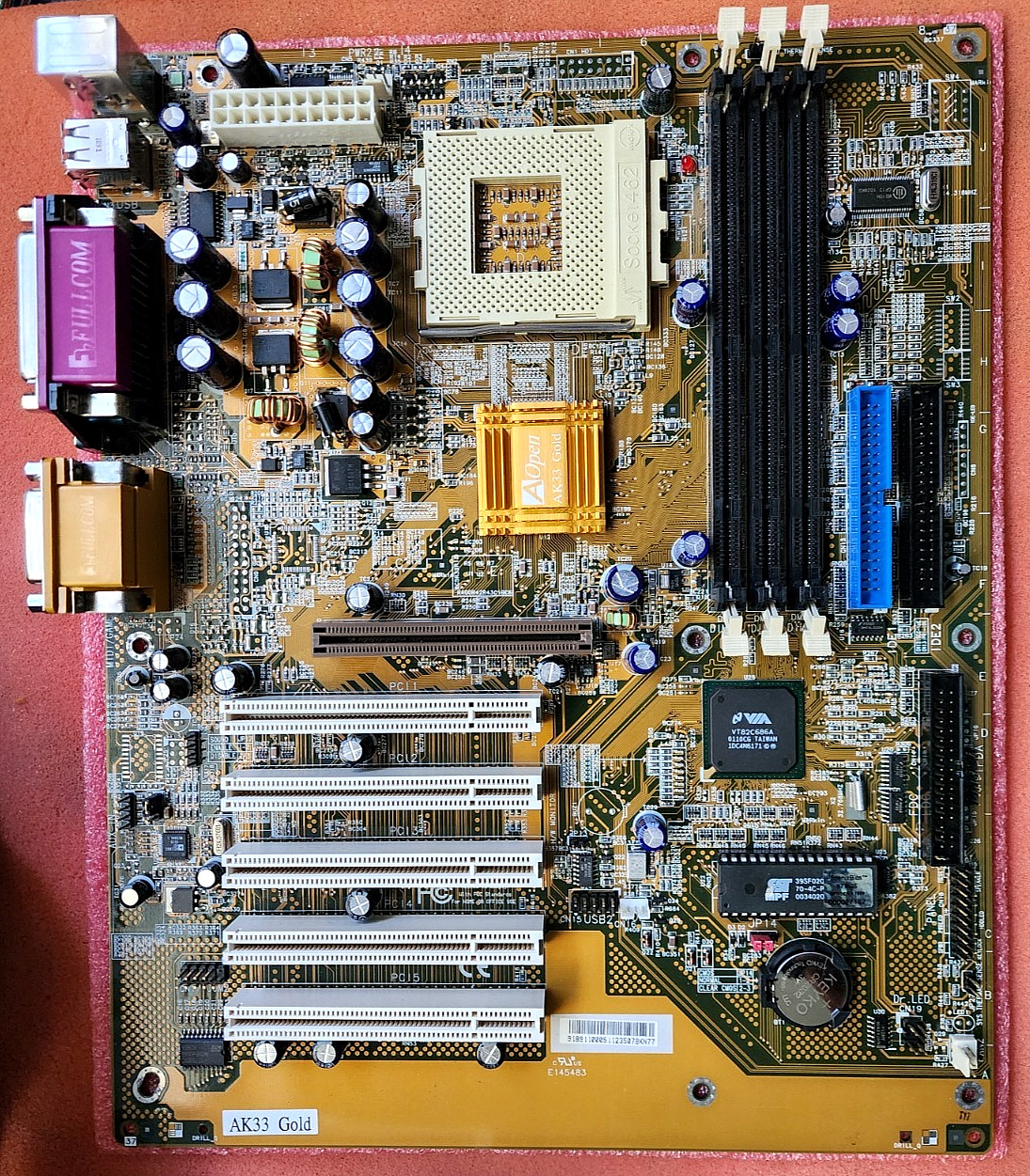 AOpen AK33 Gold AMD Socket 462/A Motherboard.  Rare Limited Edition - TESTED