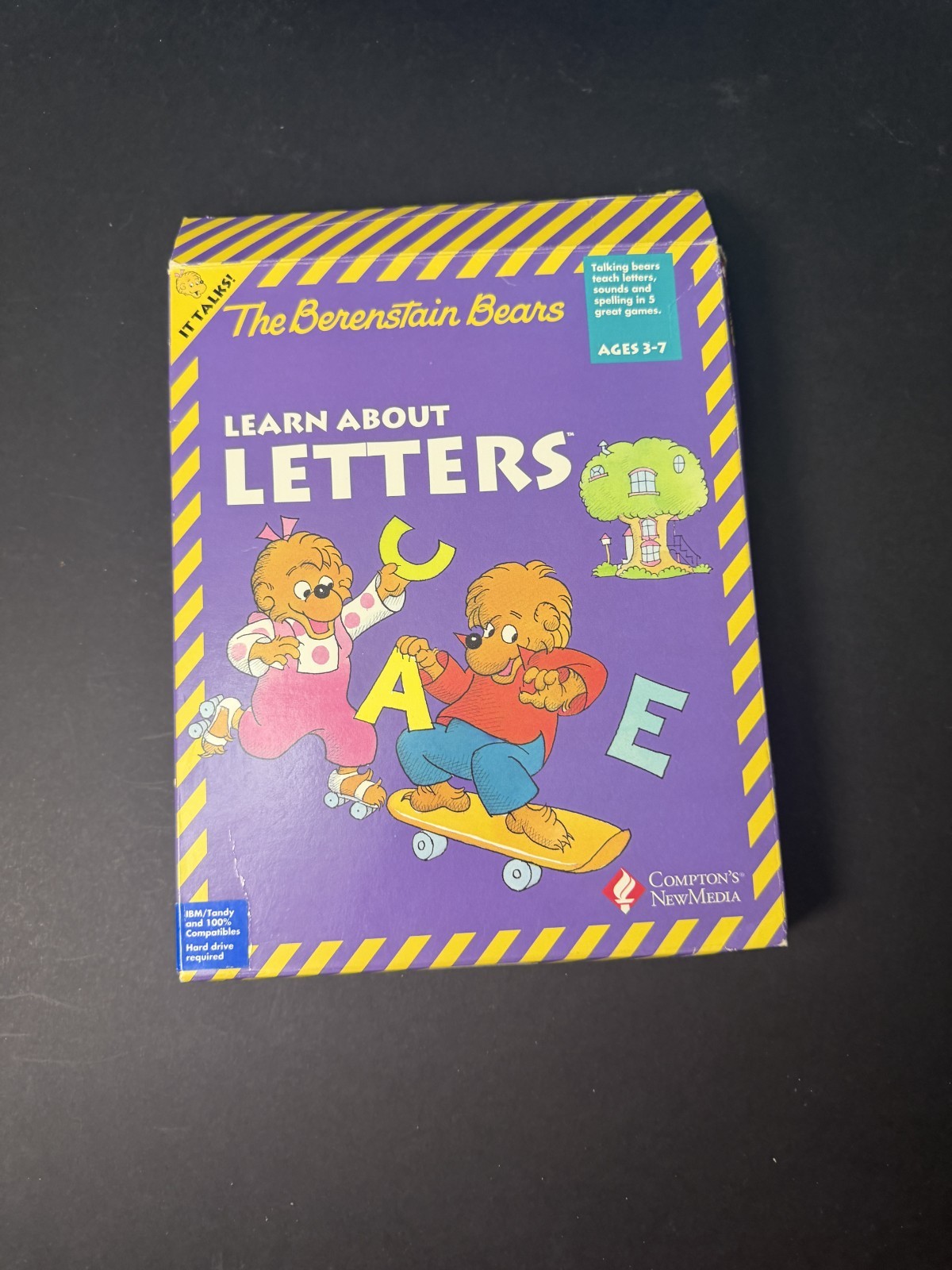 Vintage THE BERENSTAIN BEARS Letters Video Game OPEN BOX Big Box 3.5 Floppy PC