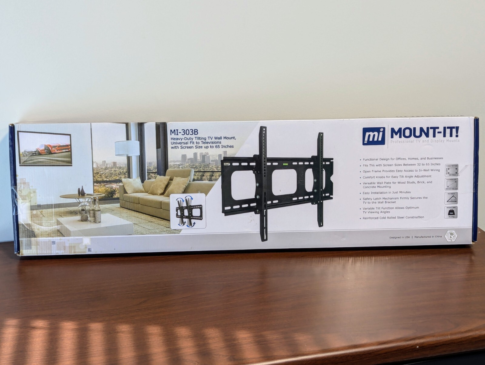 Mount-It Wall Mount for Flat Panel Display - Black (mi-303b) (mi303b)