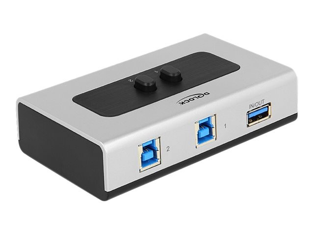 Delock Switch USB 3.0 Manual Bidirectional Network Switch 2-Port 87667