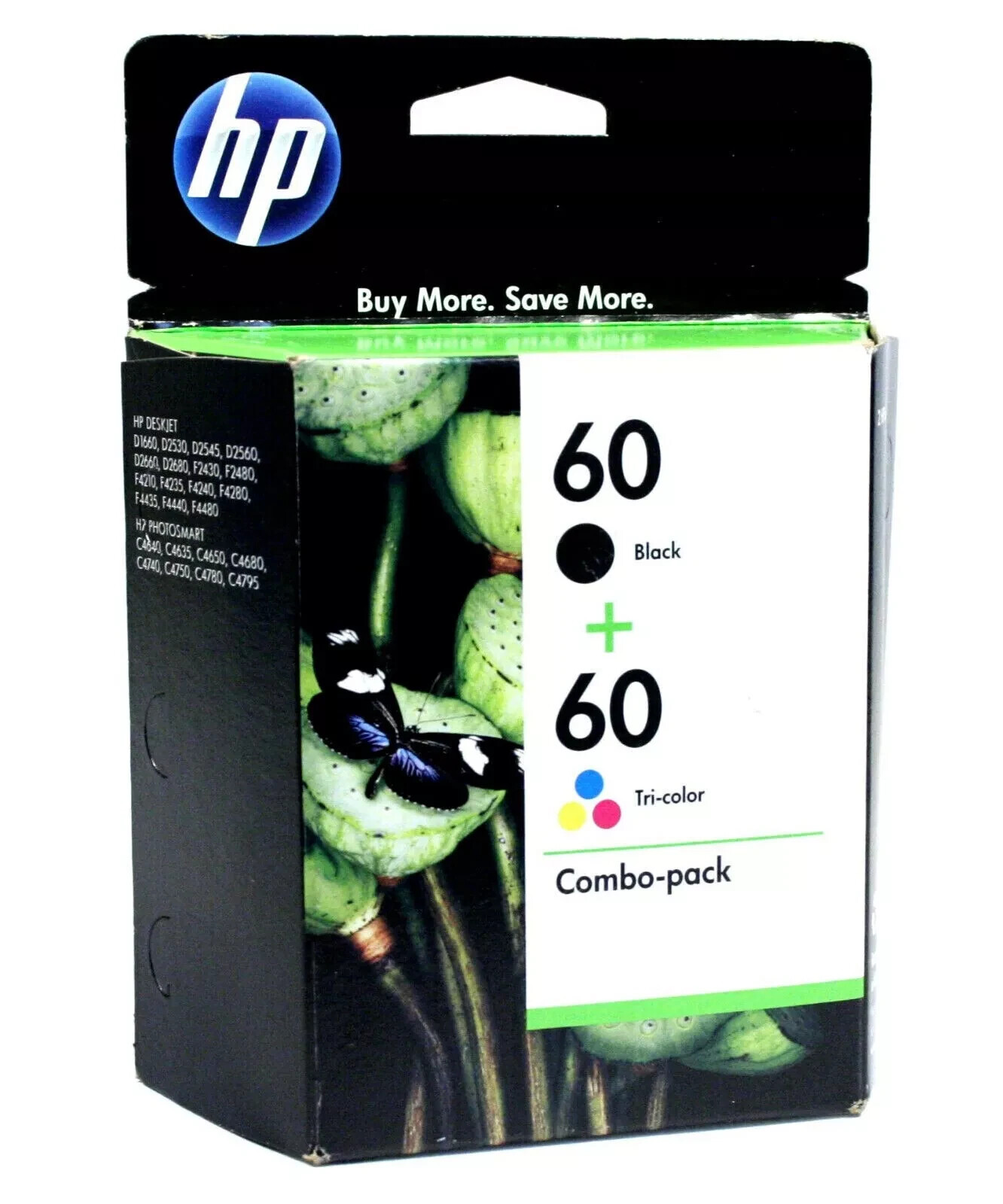 New Genuine HP 60 Black 60 Color Ink Cartridge Photosmart C4635 C4680 - 2PK