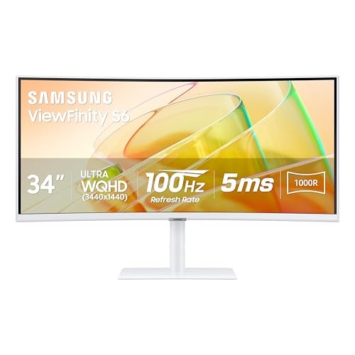 SAMSUNG 34” VIEWFINITY S65TC SERIES ULTRA-WQHD 1000R MONITOR LS34C650TANXGO