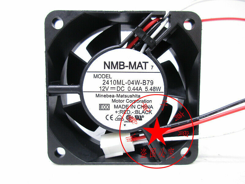 NMB-MAT 2410ML-04W-B79 6025 12V 0.44A 6CM 3-wire double ball cooling fan